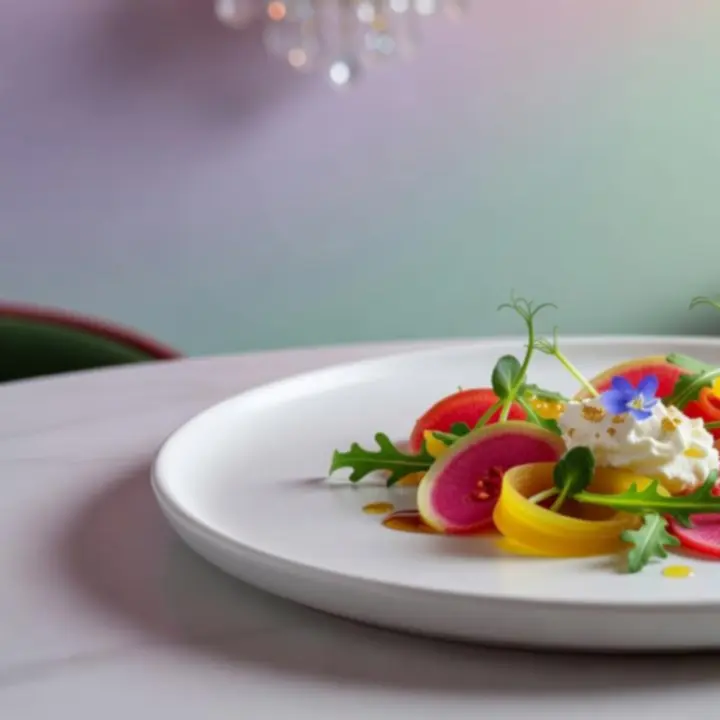 Moderně naservírované předkrmy v restauraci SazkaStar